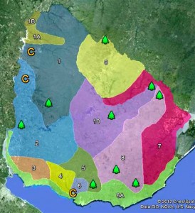 mapa zonas productivas uruguay 274x300 Precio de la Tierra en Uruguay: Primer Semestre 2012